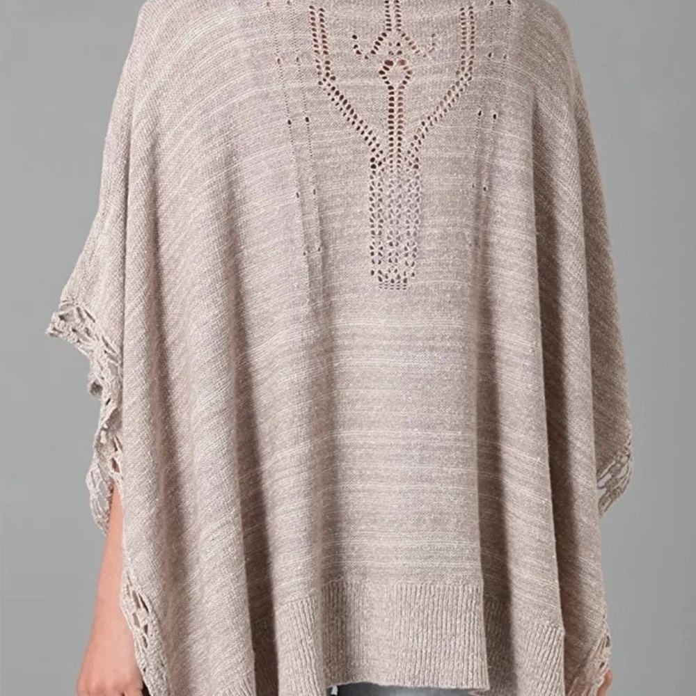 Free People Precious Pointelle Poncho Size Small
